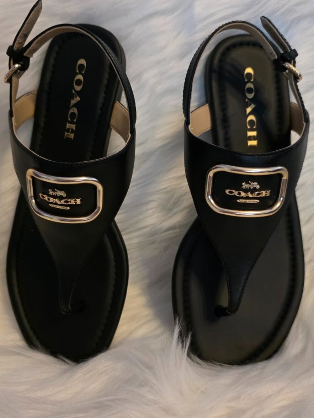 COACH Jordin Leather Sandals w Box - Size 6 - Picture 3 of 7